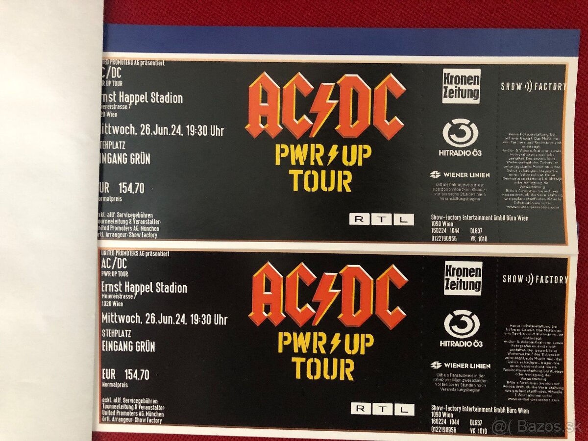 ZLACNENÉ: Lístky AC/DC Viedeň 26.6.2024