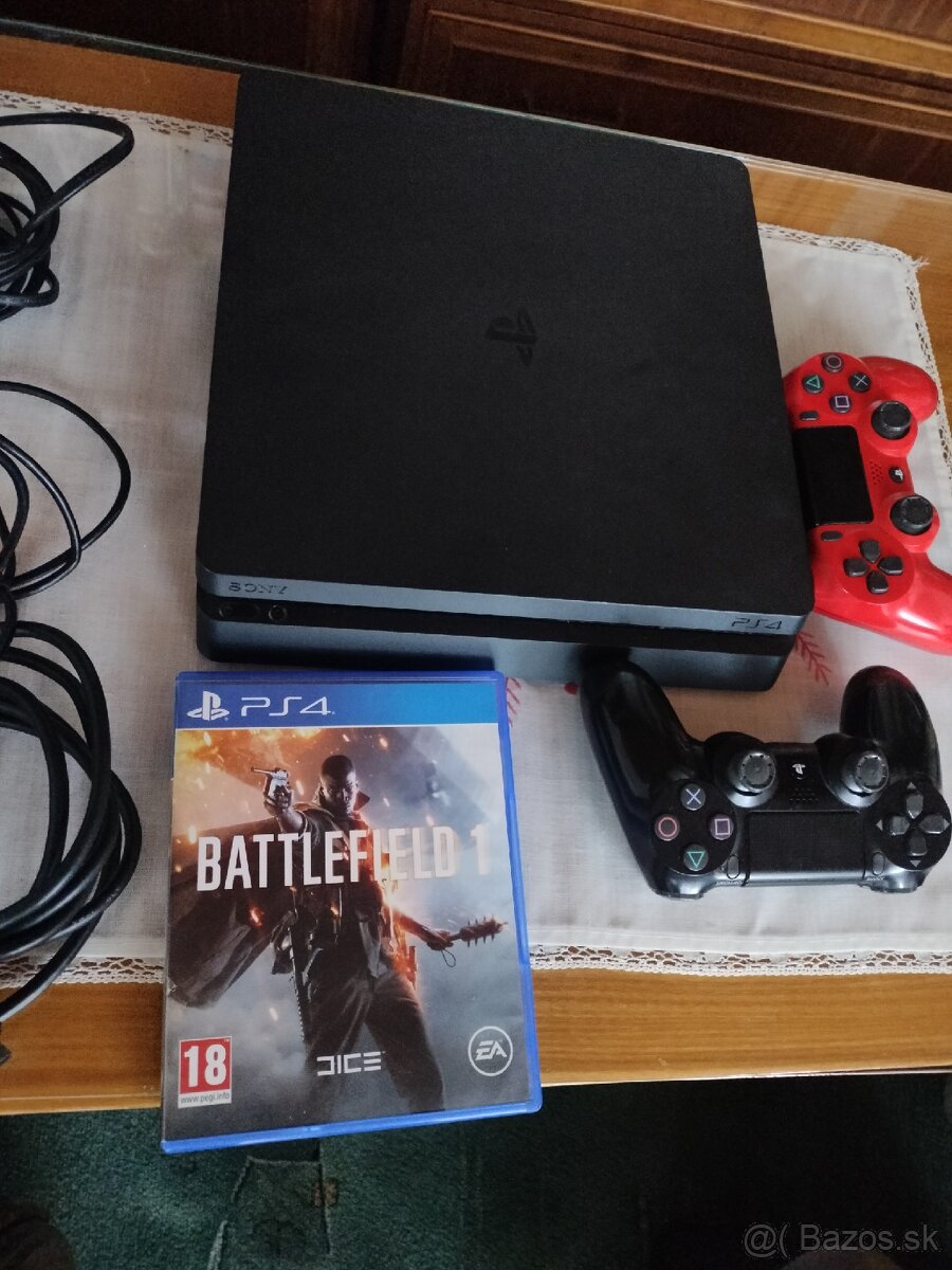 Ps4 slim 2x ovladač + hra