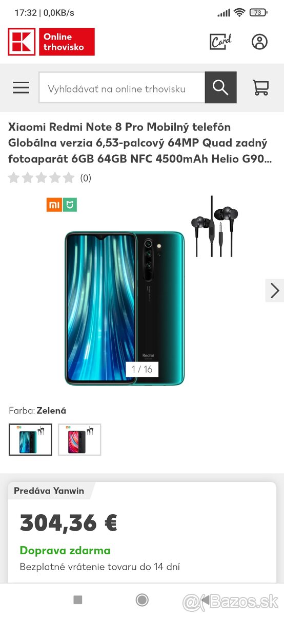 Predám Xiaomi  Redmi Note pro 8