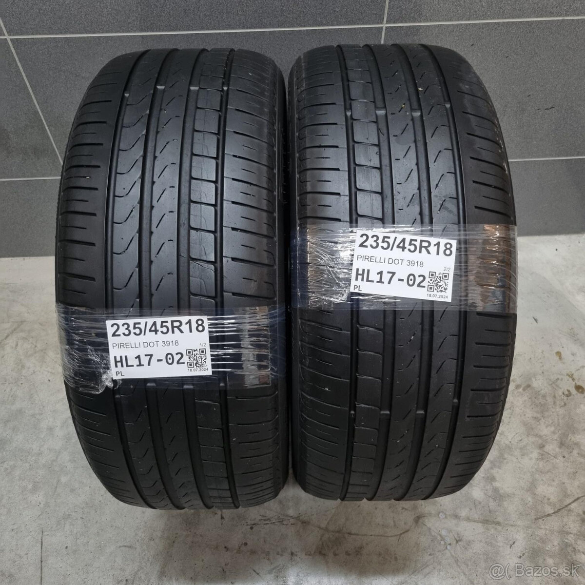 Letné pneumatiky 235/45 R18 PIRELLI DOT3918