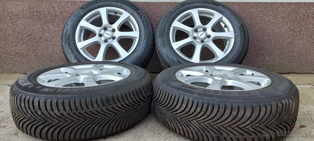 ALU Autec 5x108 a zimné Hankook, Michelin 215/65 R17