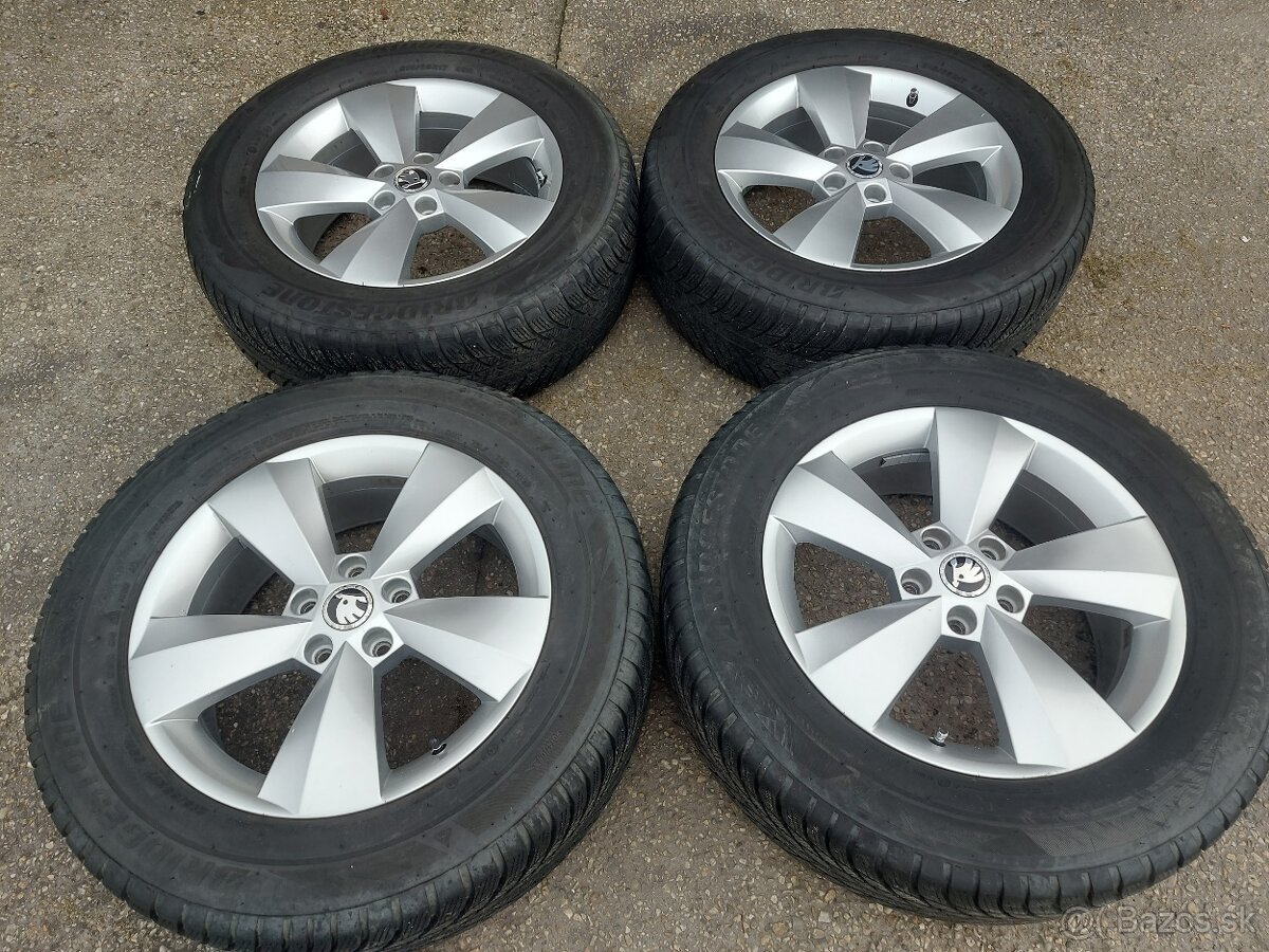 5x112R17 elektrony ŠKODA KODIAQ-KAROQ-215/65R17 zimné pneu