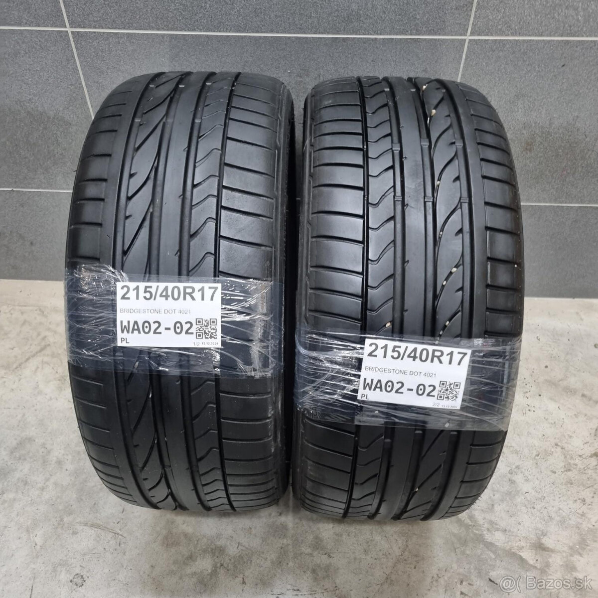 Letné pneumatiky 215/40 R17 BRIDGESTONE DOT4021