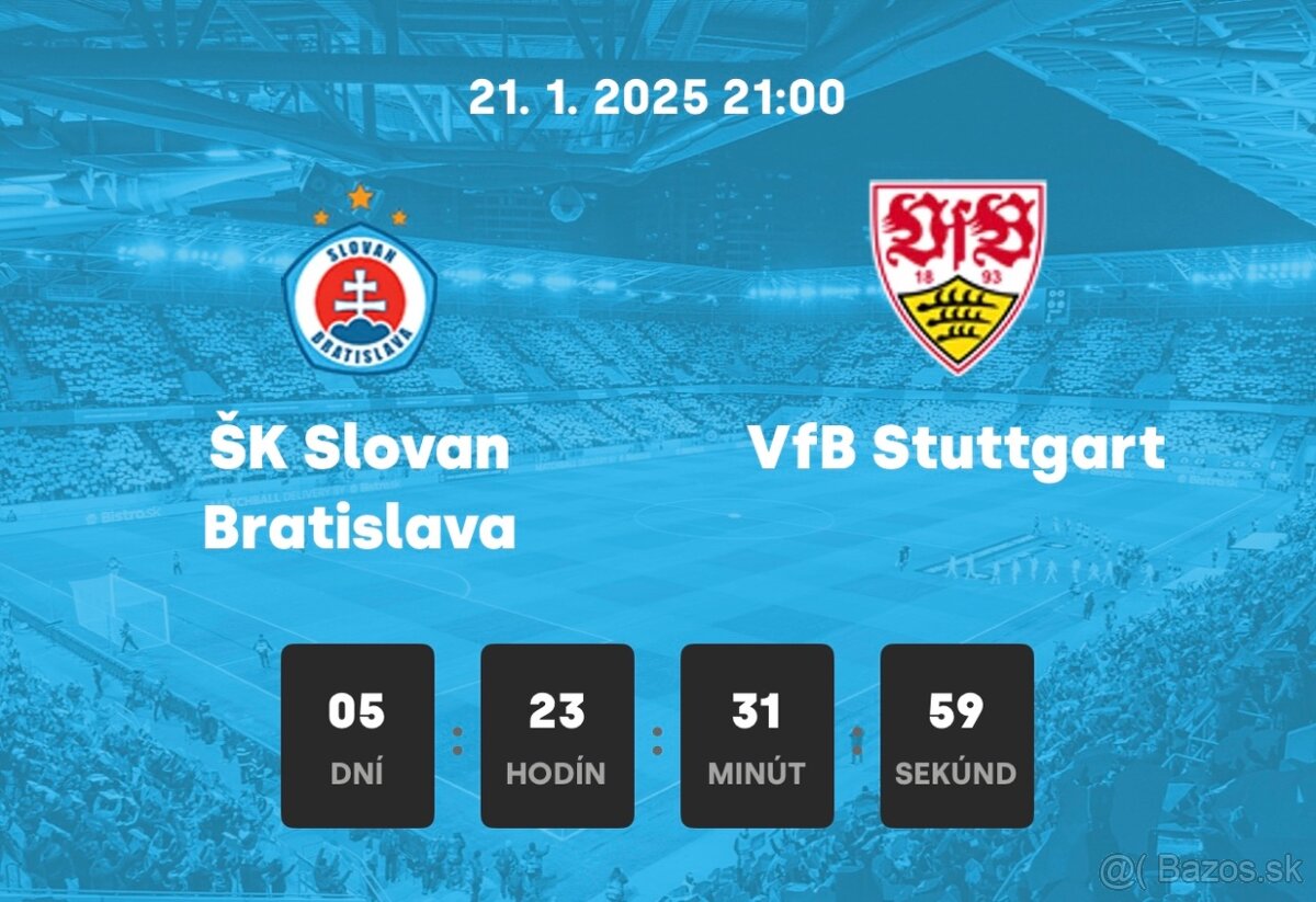 Listky Slovan - Stuttgart