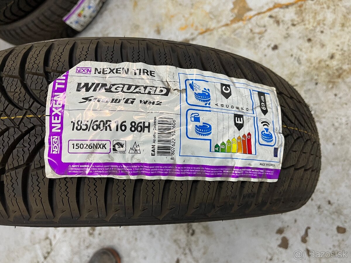 Predám zimné gumy Nexen 185/60 R16