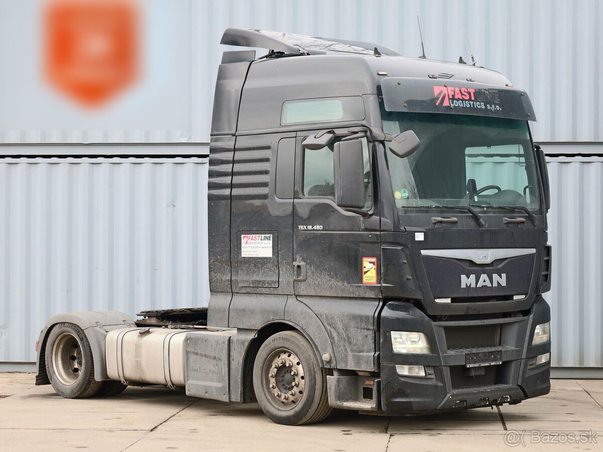 MAN TGX 18.480,  LOW DECK, EURO 6, XXL KABINA, HLINÍKOVÁ KOL