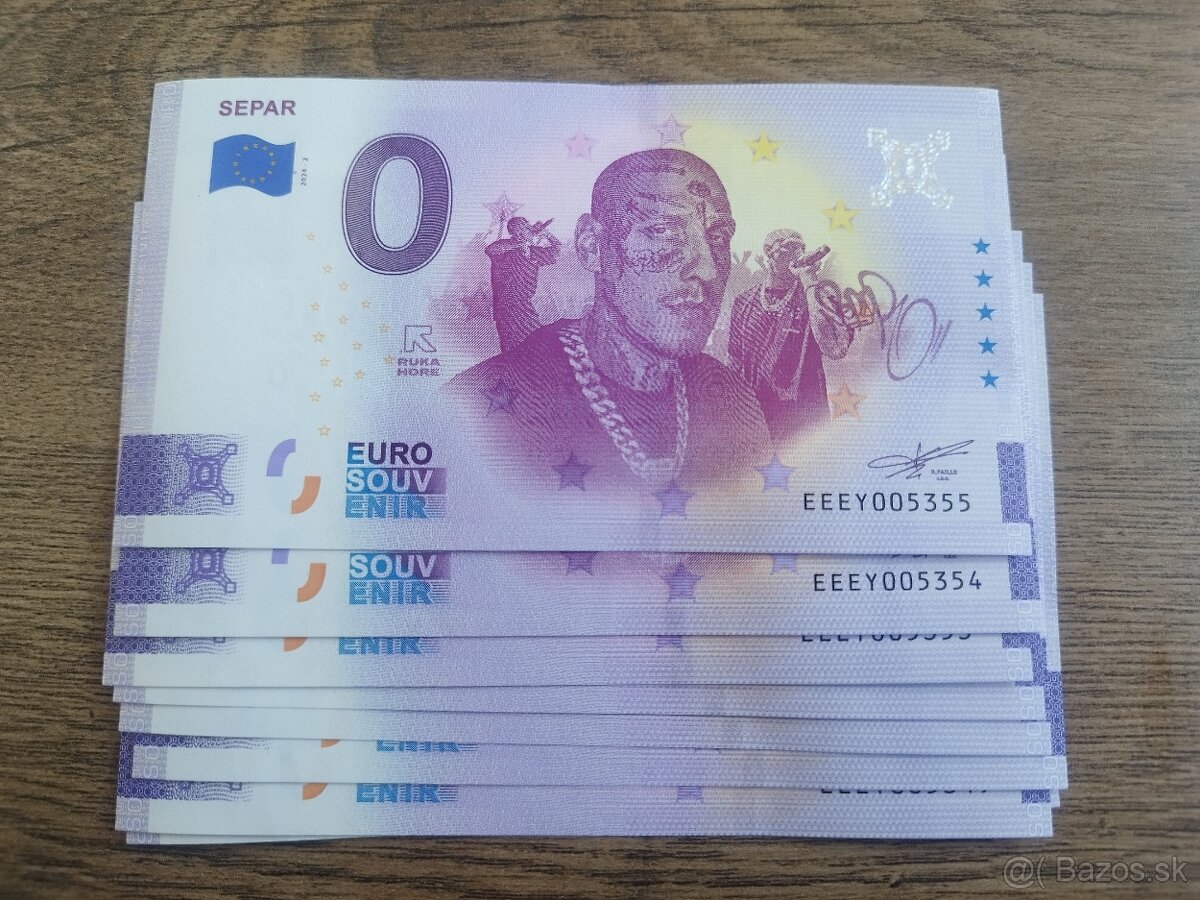 Separ bankovka 0€ - SEPAR