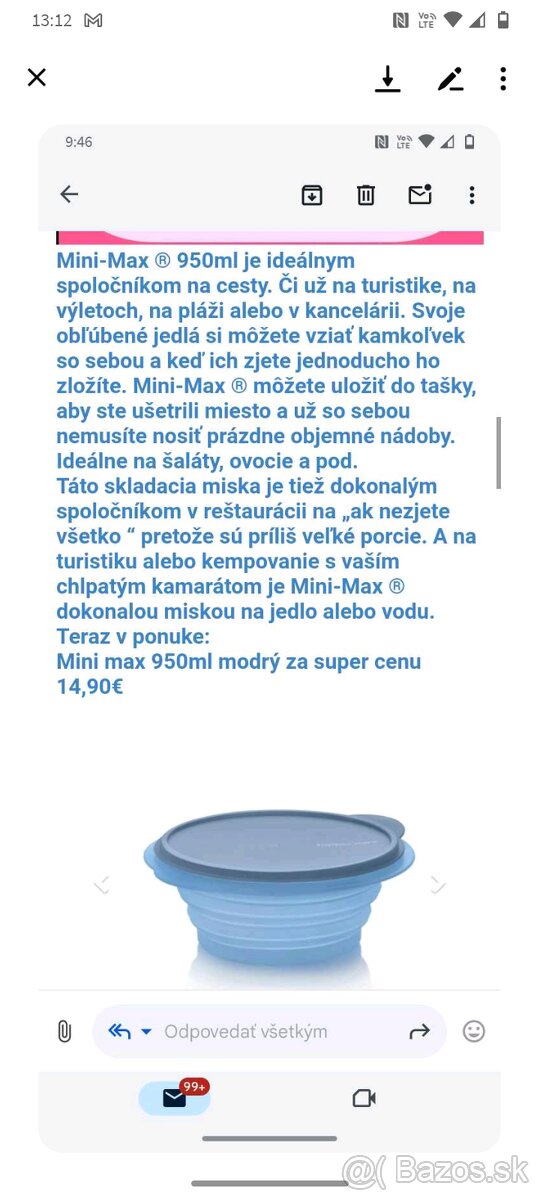 Tupperware výrobky, nové