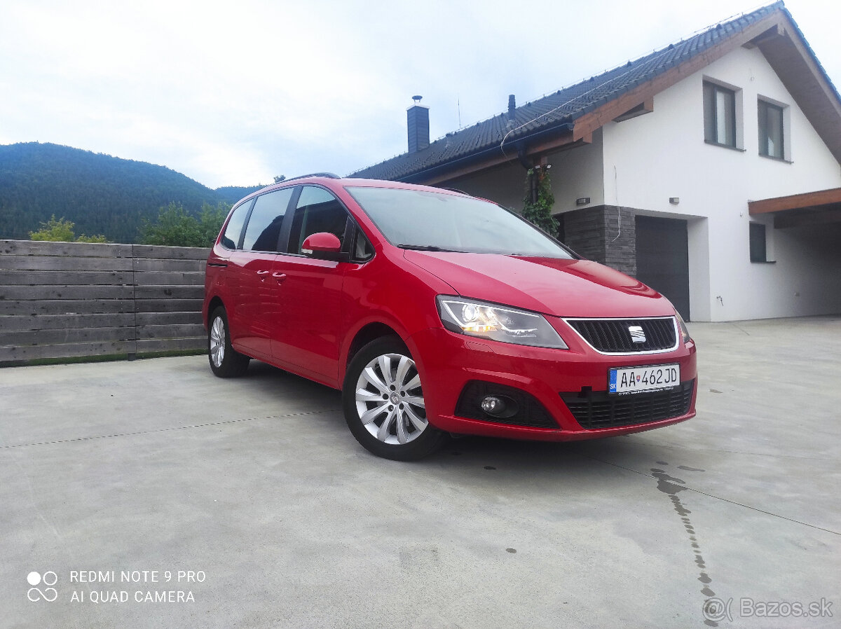 Seat Alhambra 2.0TDI 103KW, 4x4, 7miest, 10/2015, M6, tazne