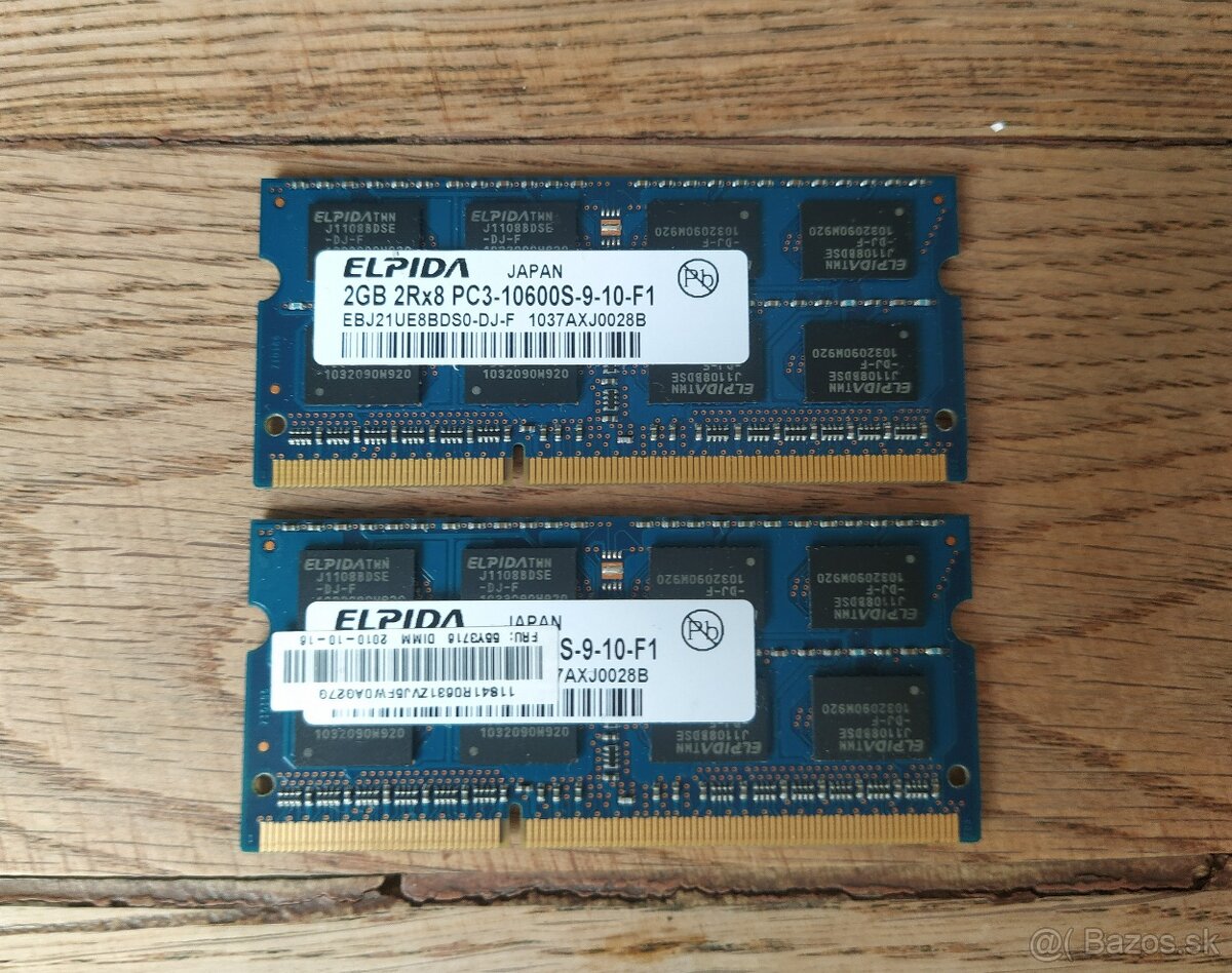 RAM ELPIDA 2GB 2Rx8 PC3-10600s-9-10-F1