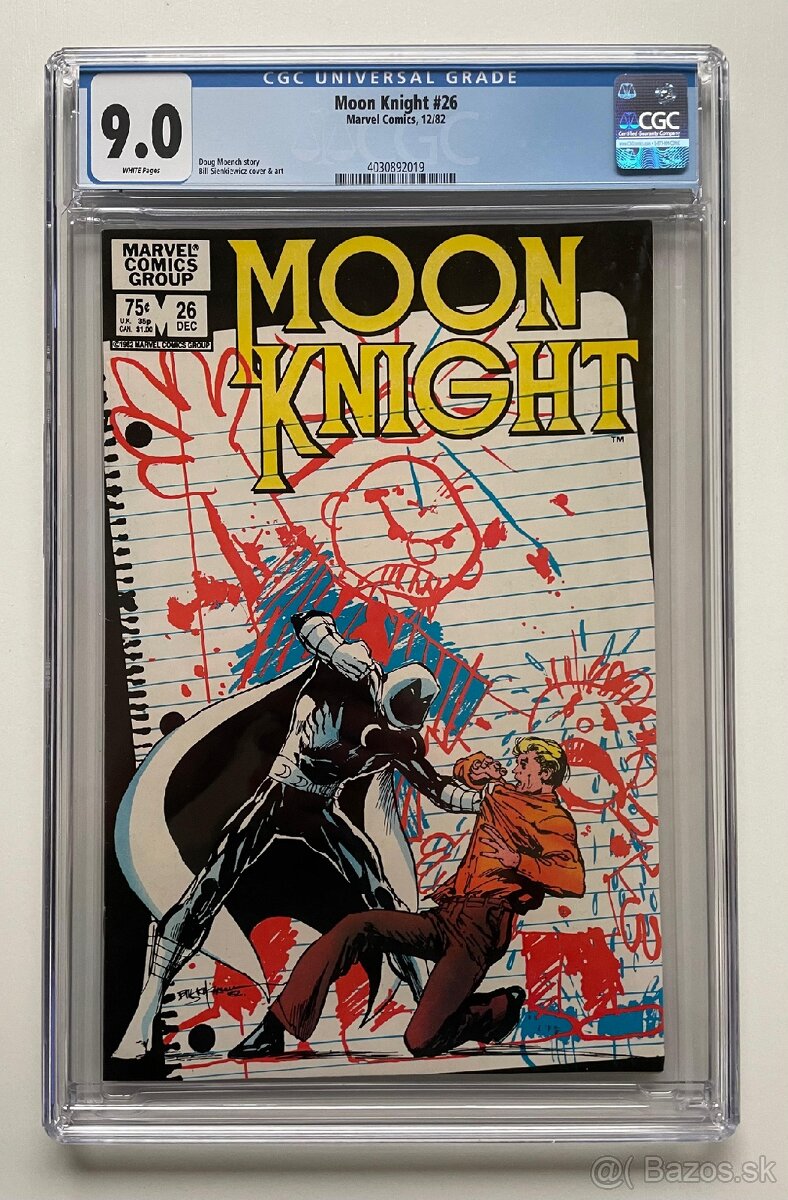 Komiks Moon Knight #26, Marvel Comics 1982, CGC 9.0