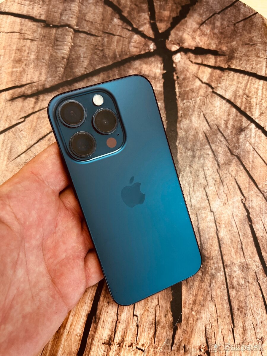 iPhone 15 pro 256 blue Titan batéria 91% top stav