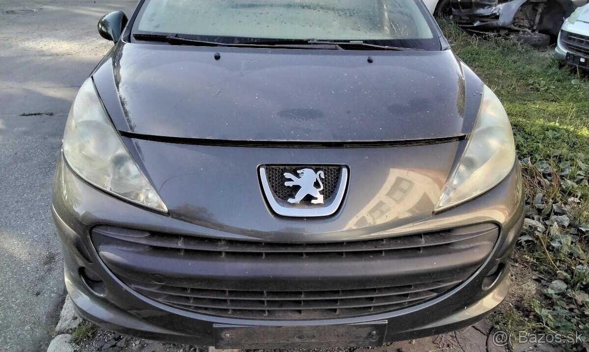 PEUGEOT 207 1.4 2007 predám MOTOR 8FS, KAPOTA, NÁRAZNÍK, PRE