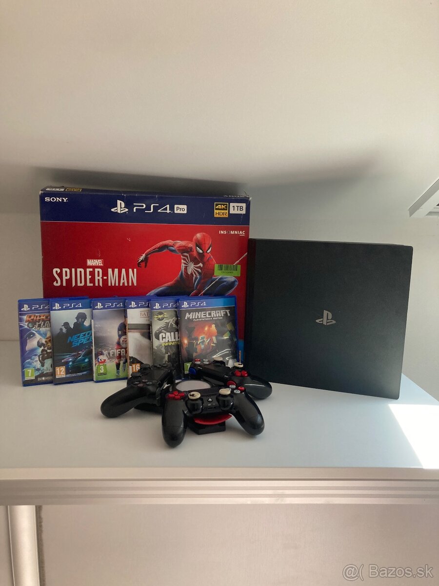 PS4 pro 1TB - s príslušenstvom