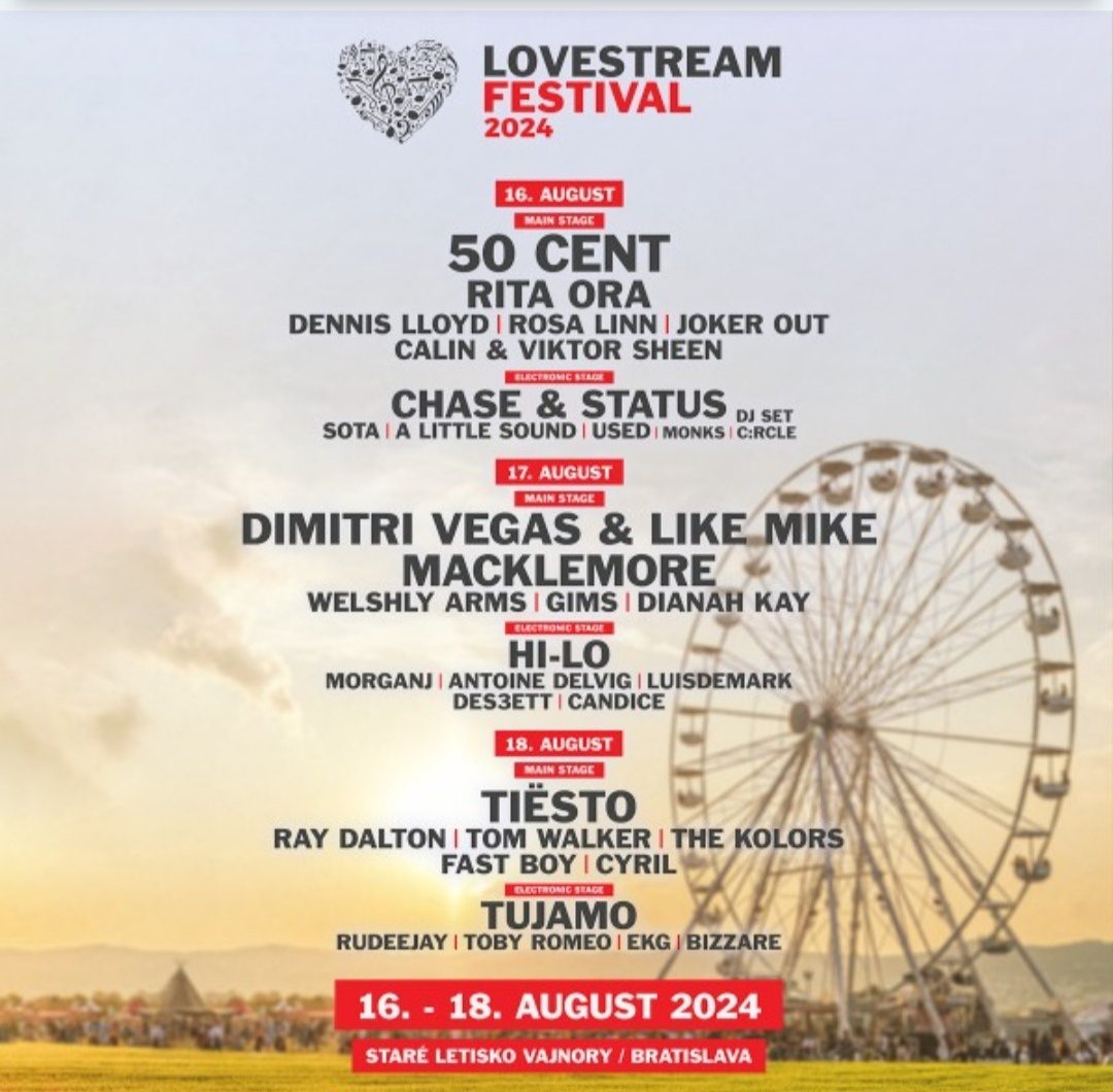 Lovestream festival 3-dňový ORIGINAL, NIE HOMETICKET listok