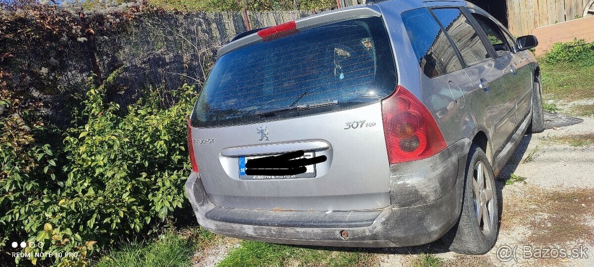 Rozpredám na náhradné diely peugeot 307 2.0 hdi 66kw