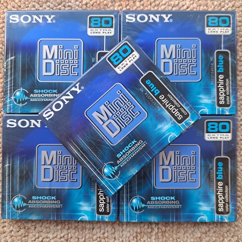 SONY - MD 80 min / Sapphire Blue / Minidisc / nové / 5ks