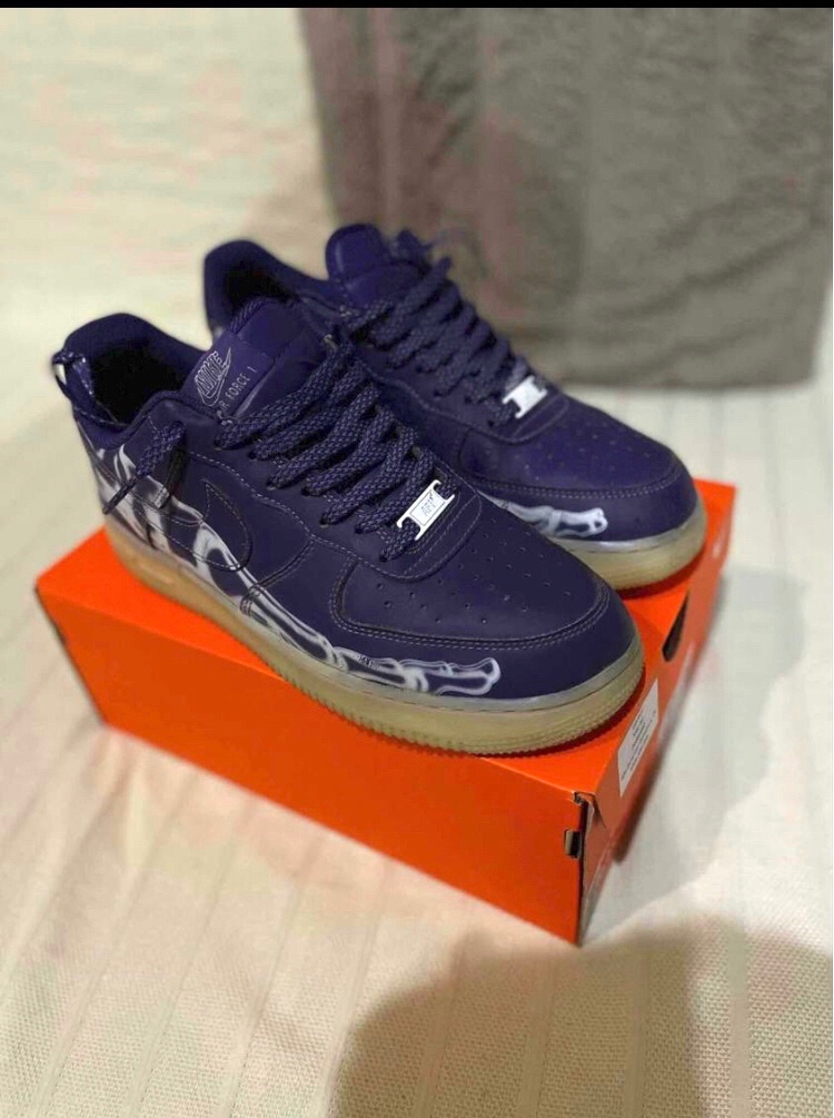 Nike Air Force 1 purple skeleton 44