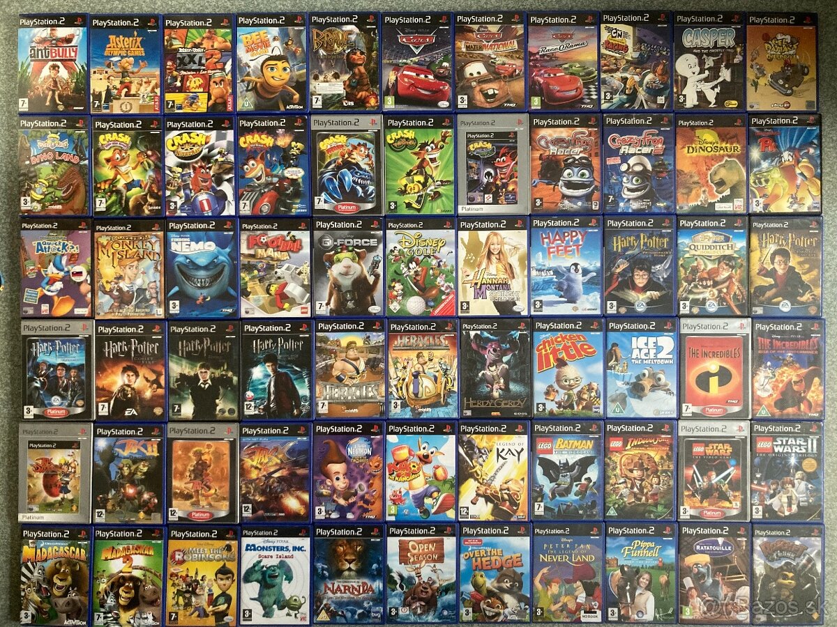 Detske hry na playstation 2 (Crash, Spyro, Cars, Nemo, Buzz)