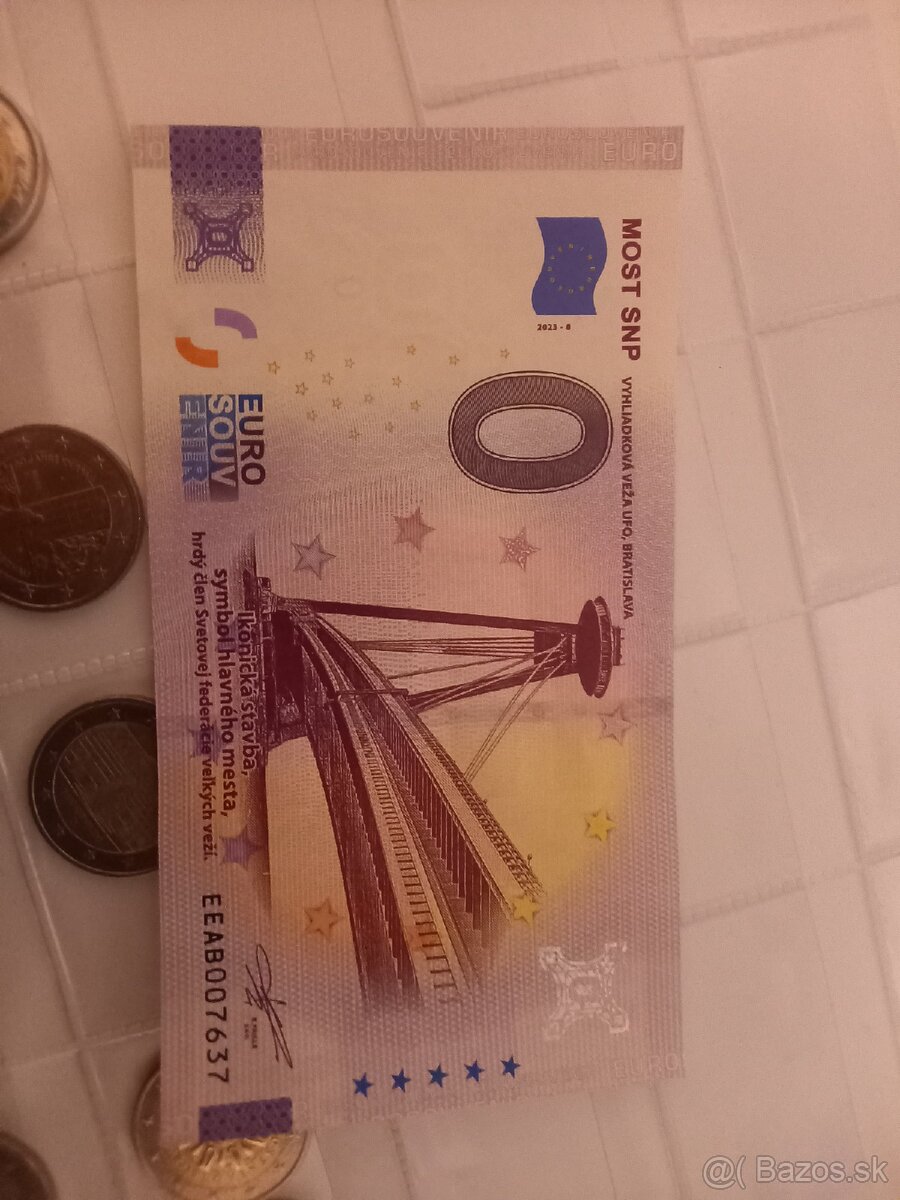 0 € bankovka reštaurácia UFO BRATISLAVA