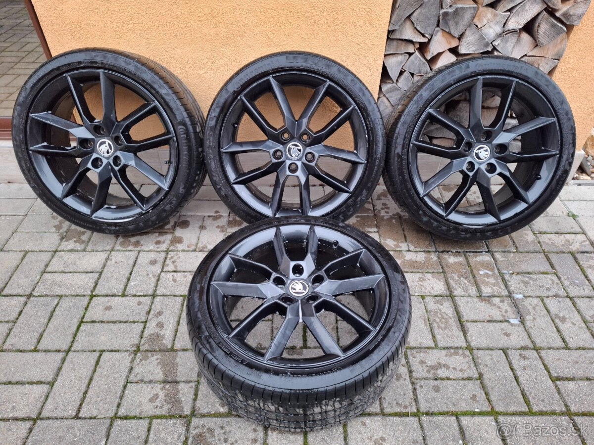 Alu disky 5x112 R18 ŠKODA GEMINI + 225/40 R18 letné