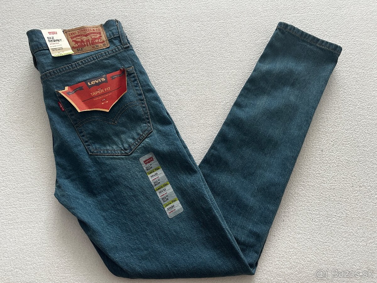 Nové pánske džínsy - slim LEVIS 512 - veľkosť 32/32