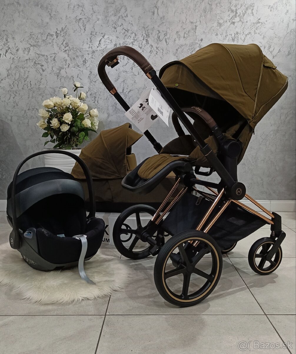 ÚPLNE NOVÝ CYBEX 2023 PRIAM ROSEGOLD KHAKI