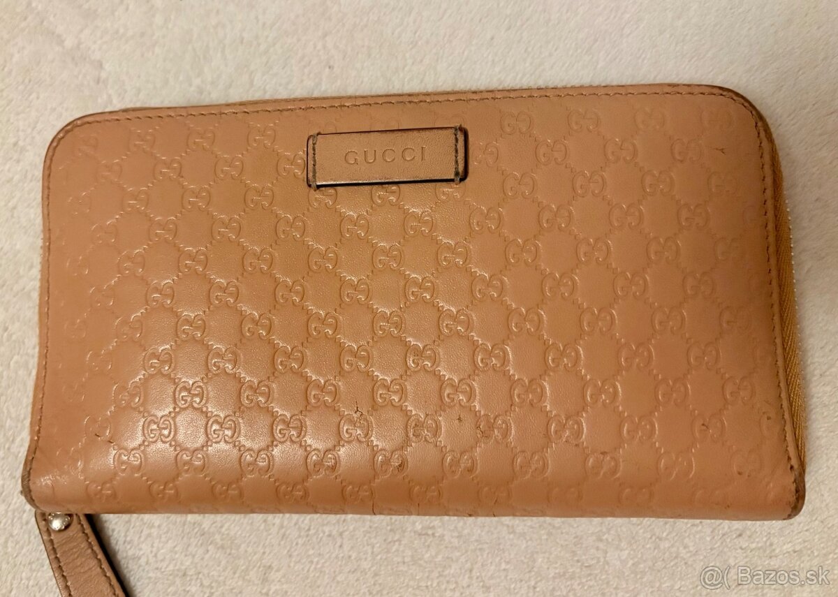 Peňaženka Gucci Micro Guccissima Beige