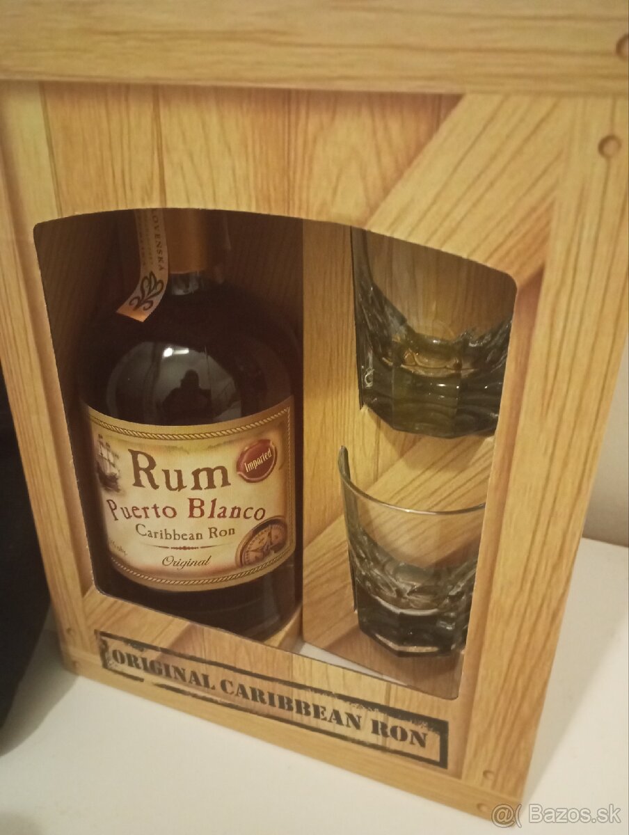 Karibský rum Puerto Blanco Darčeková sada