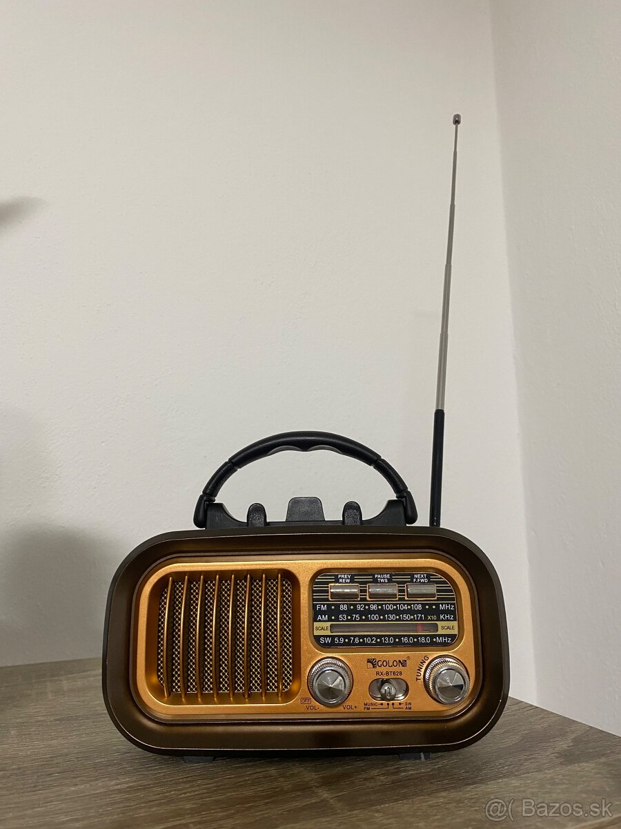 Mini retro bezdrôtové rádio a reproduktor