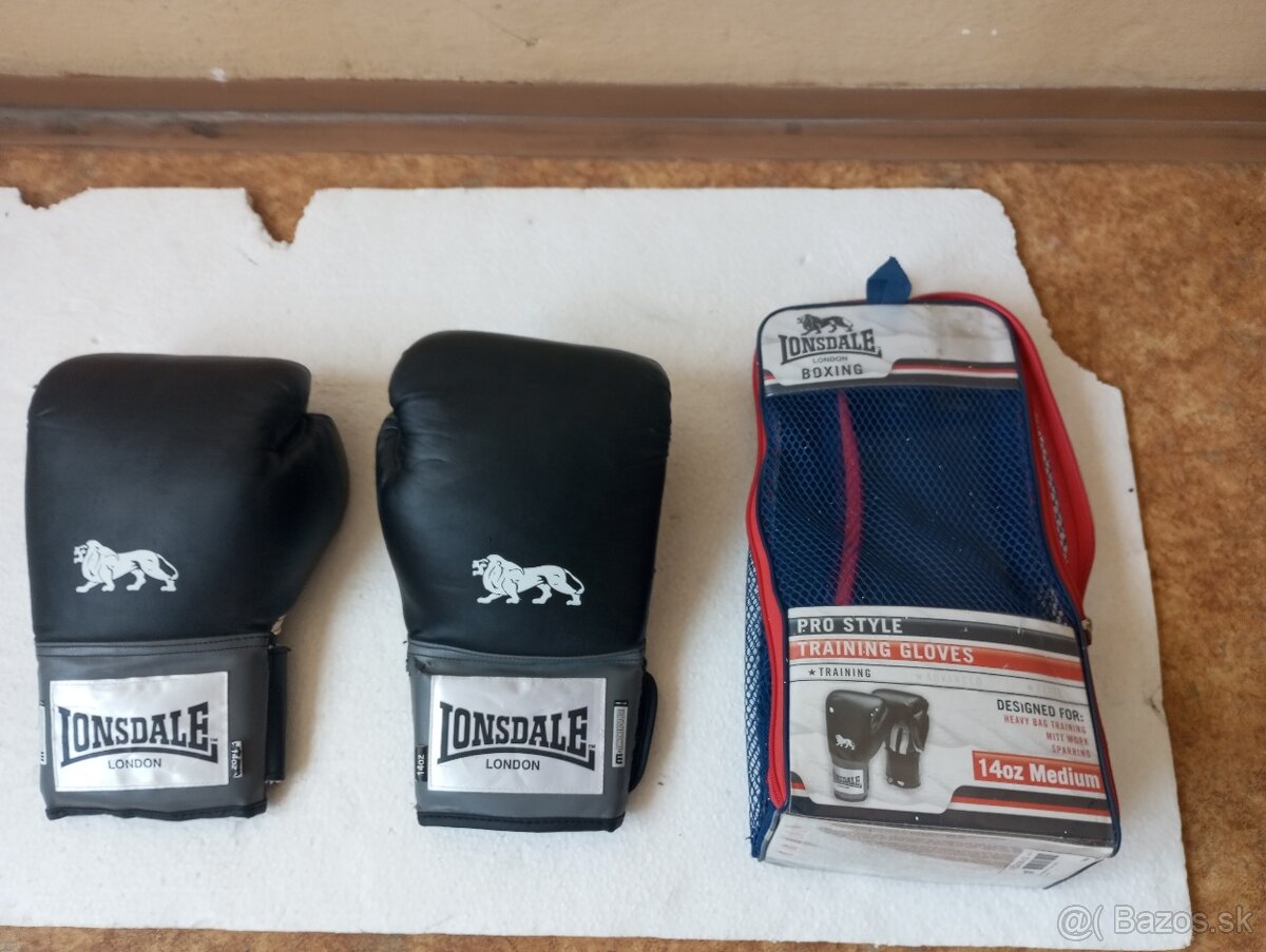 Boxerské rukavice LONSDALE PRO veľkosť M 14 oz - za 1/2 ceny