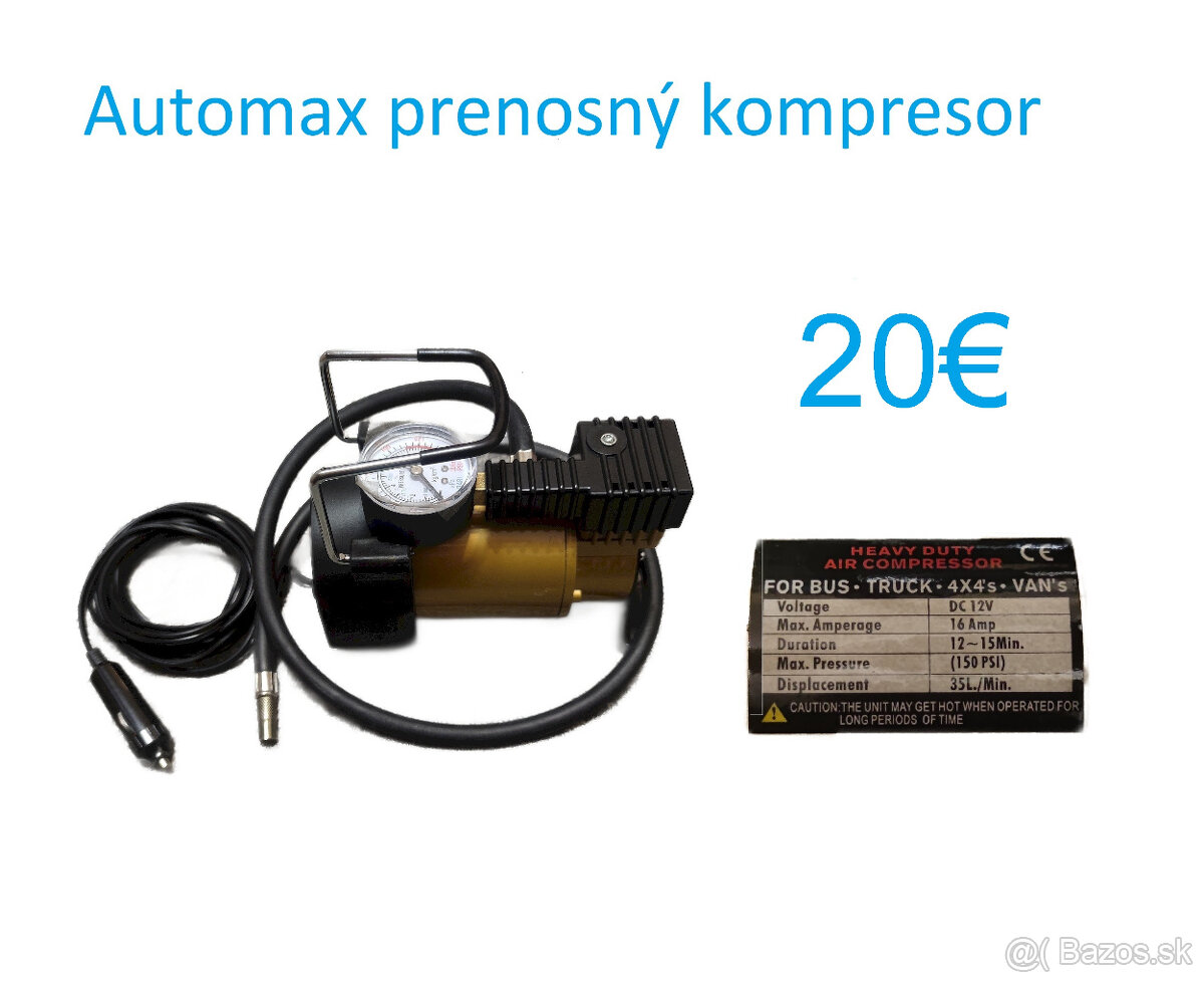 Automax 12V prenosný kompresor