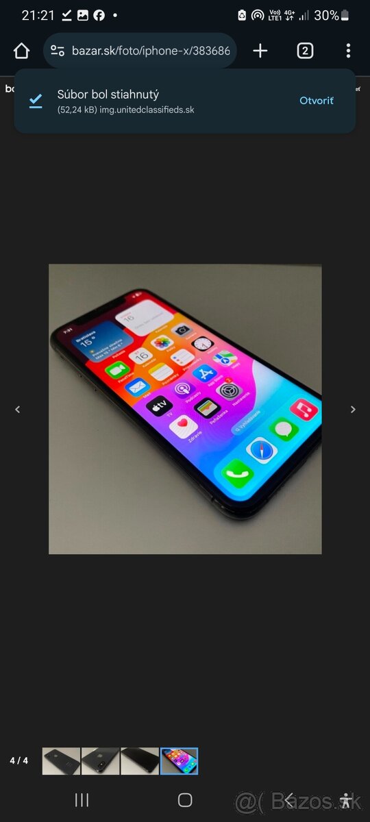 Iphone x 64 gb dobry stav