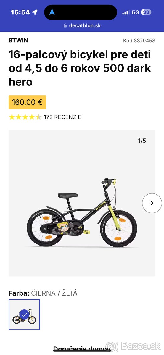 Dvojičky bicykle 16-palcový decathlon