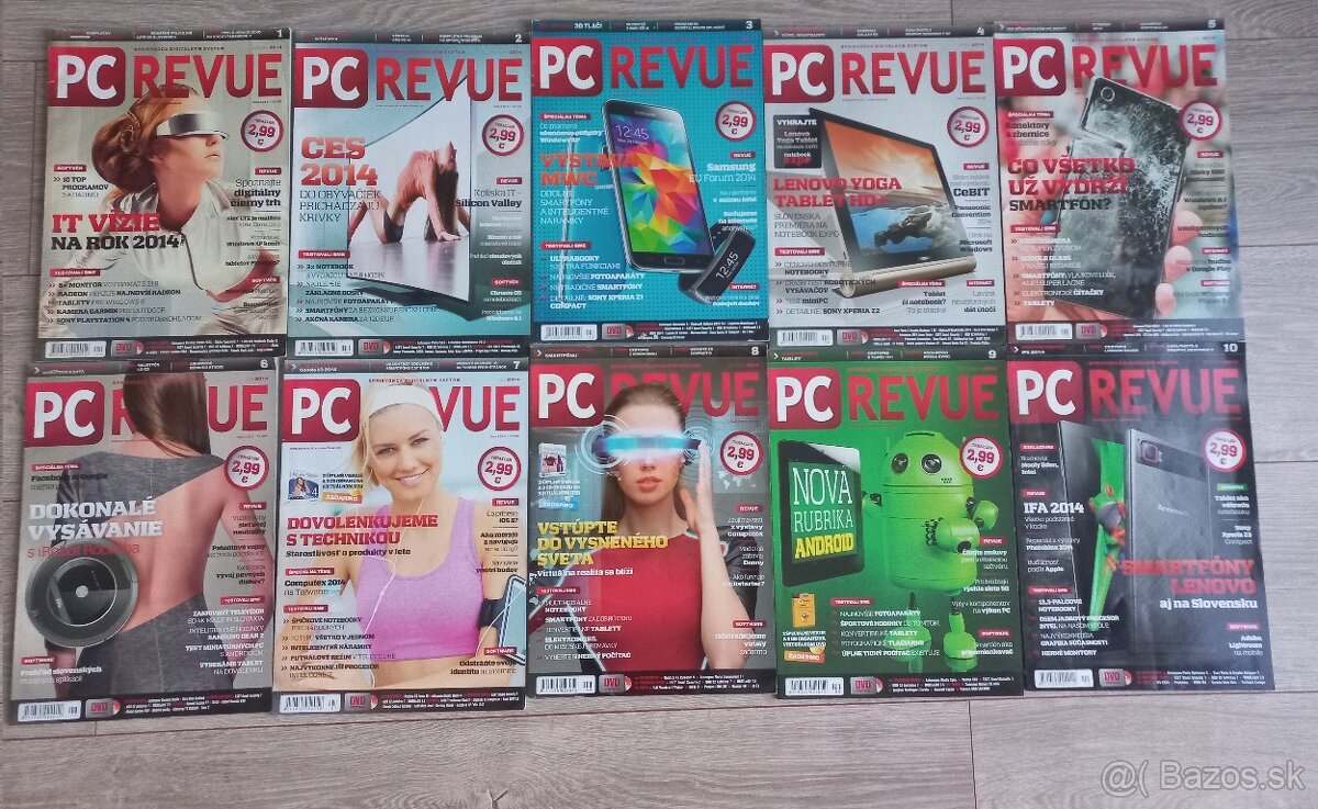 PC časopisy : PC Revue, PC space,Linux,PC world