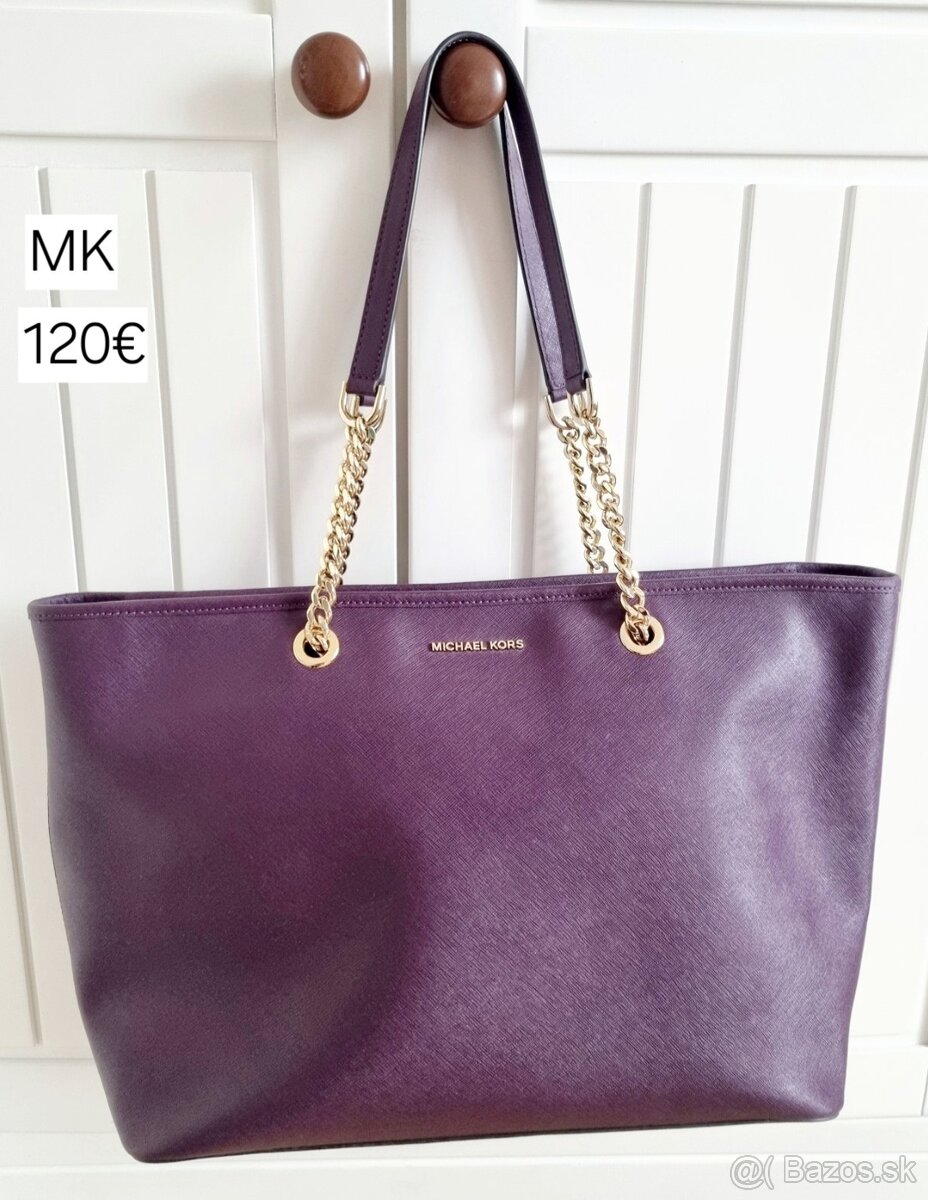 MICHAEL KORS SHOPPER AUBERGINE KABELKA