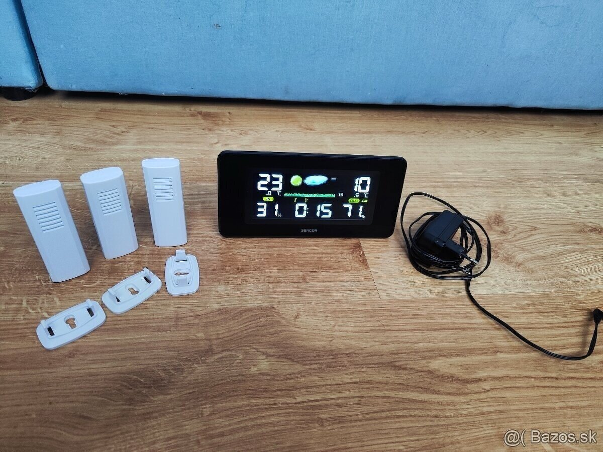 Predám farebnú meteostanicu SENCOR +3 senzory