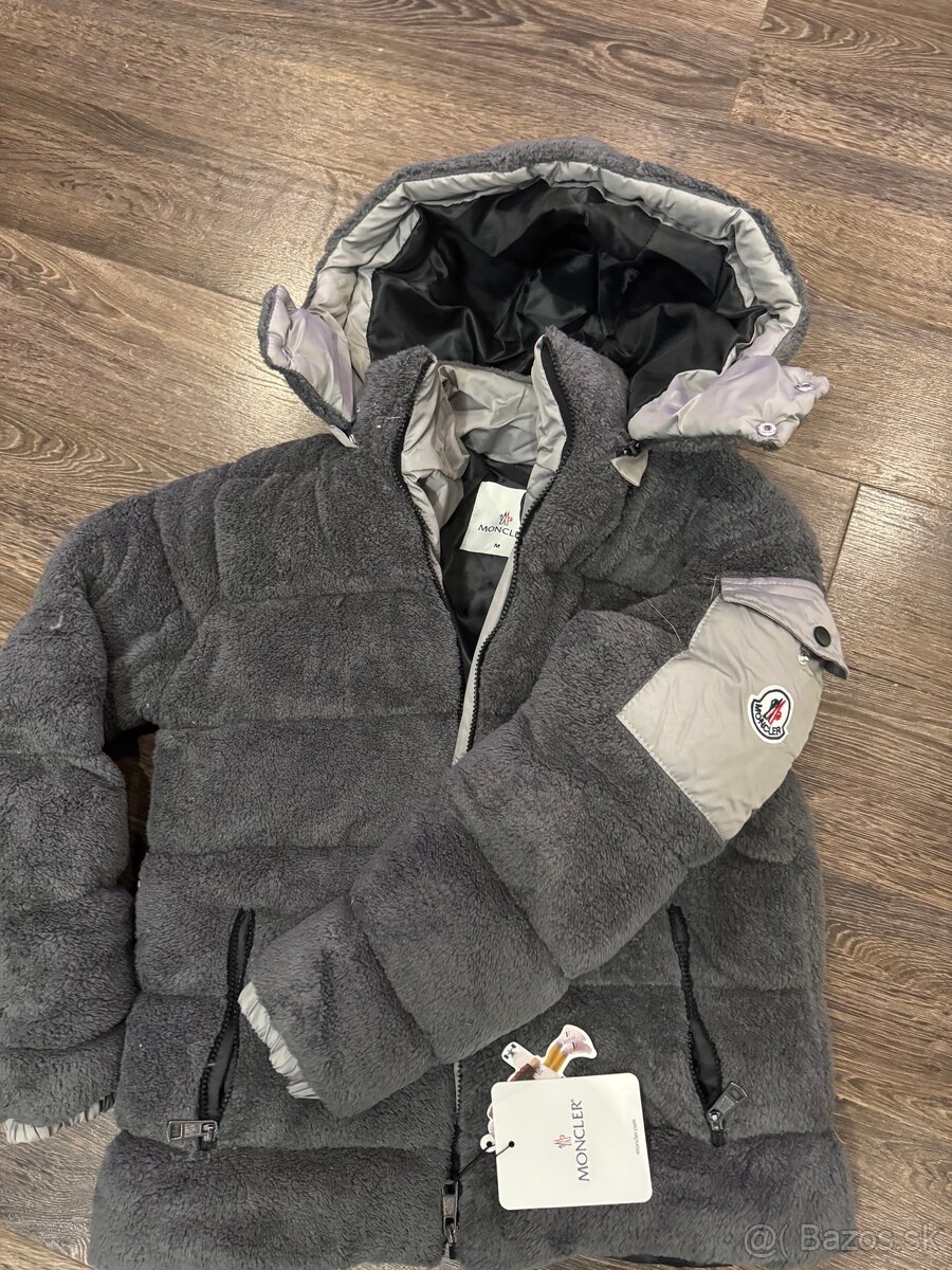 Moncler bunda šedá