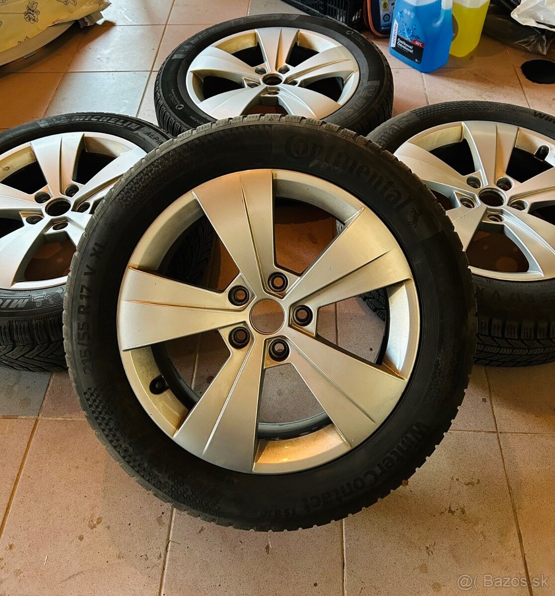 ALU disky 17" SKODA + zimne pneu