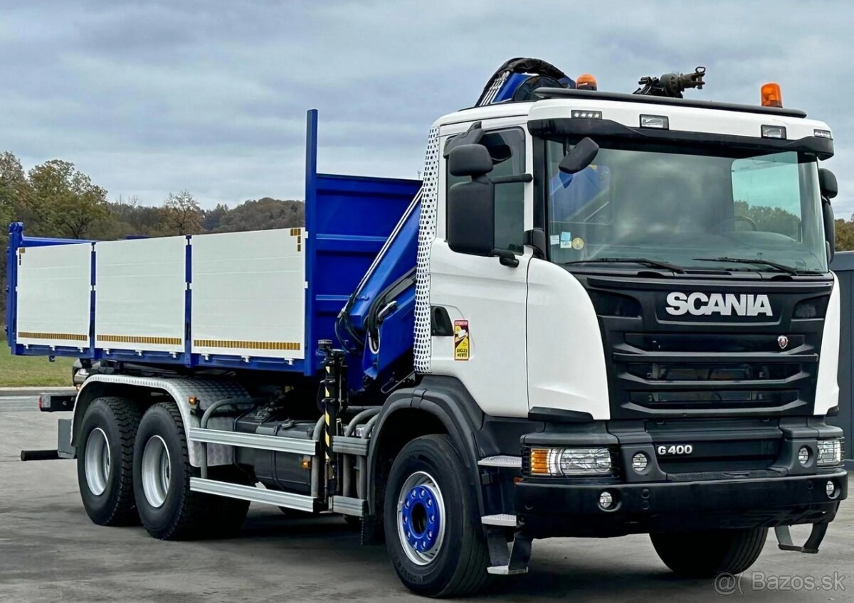 9013 Scania G 400 - 6x4 – Valník/Sklápěč + HR-HIAB 1166 ES-3