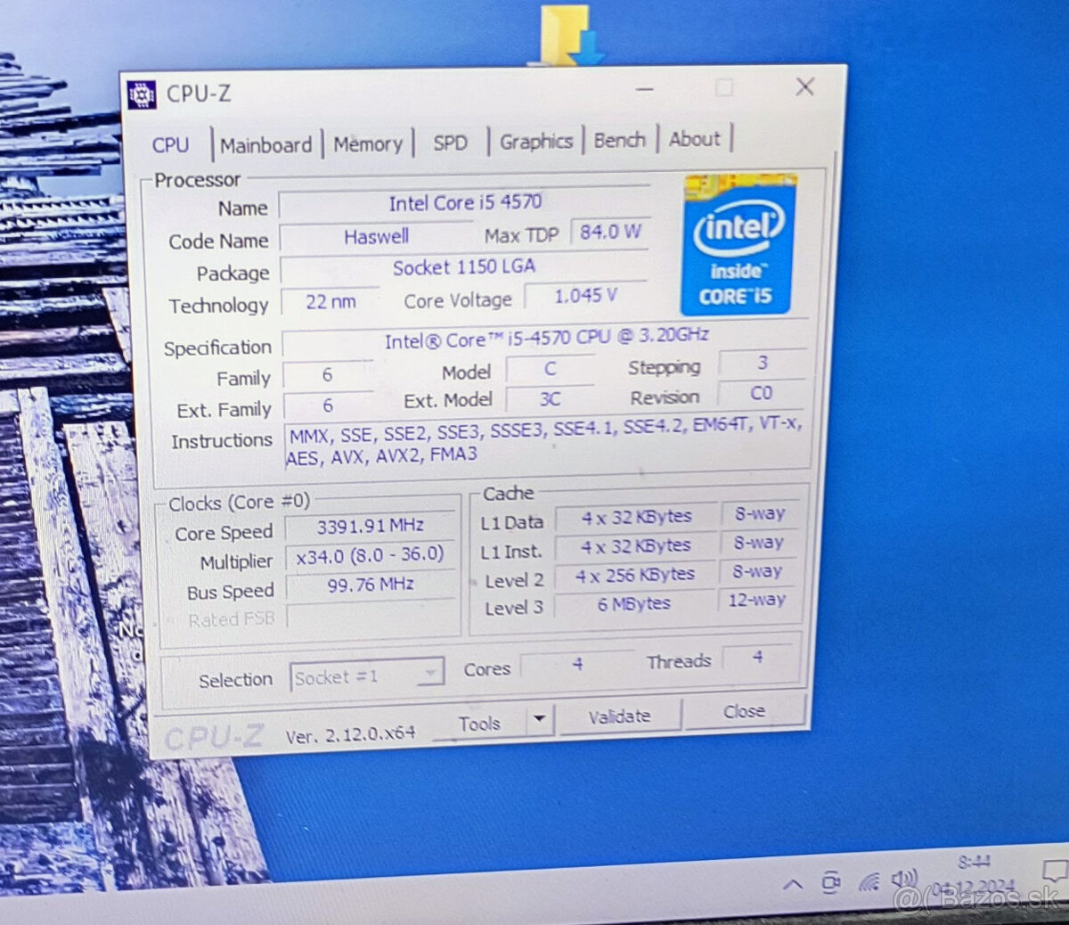 Intel Core i5-4570 Socket 1150  Haswell + doska