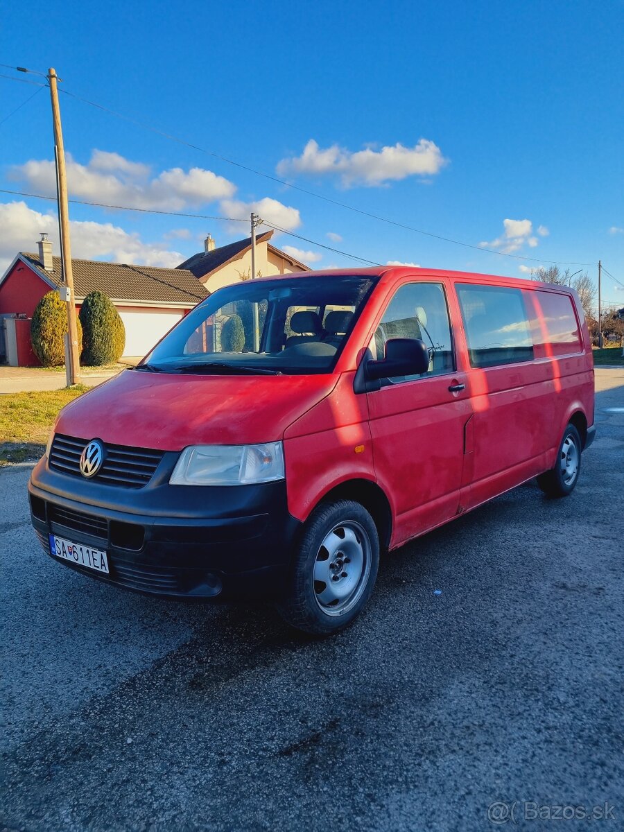 VW transporter T5 2,5tdi 4x4 dlhá verzia 6miest