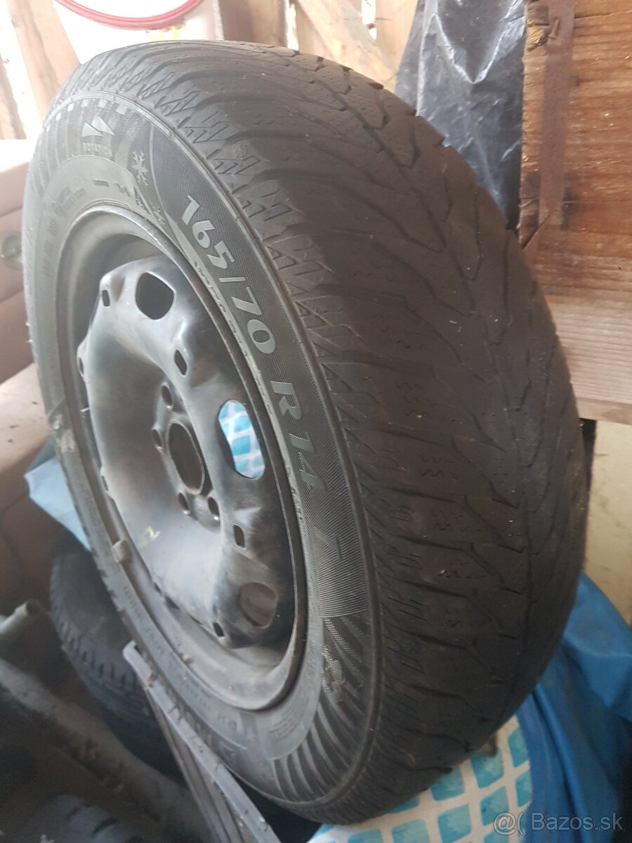 zimné pneumatiky 165/70 R14 na diskoch