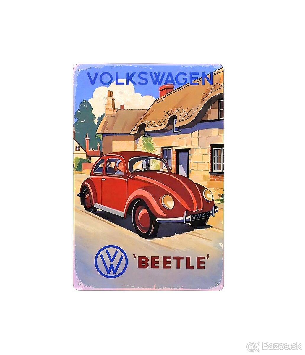 plechová cedule - Volkswagen Brouk (dobová reklama)