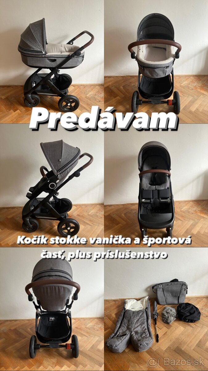 Kočík Stokke trailz (vanička, športová časť a príslušenstvo)