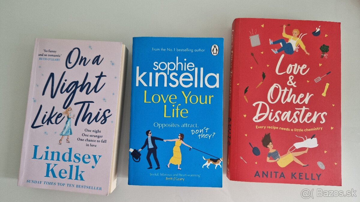 3 x anglicka kniha od Sophie Kinsella