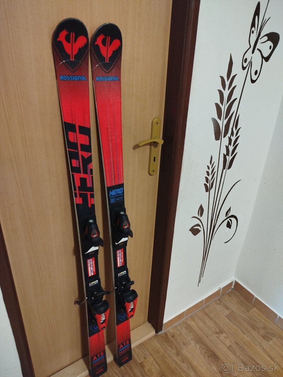 Lyže 143cm gs pro + lyžiarky Rossignol