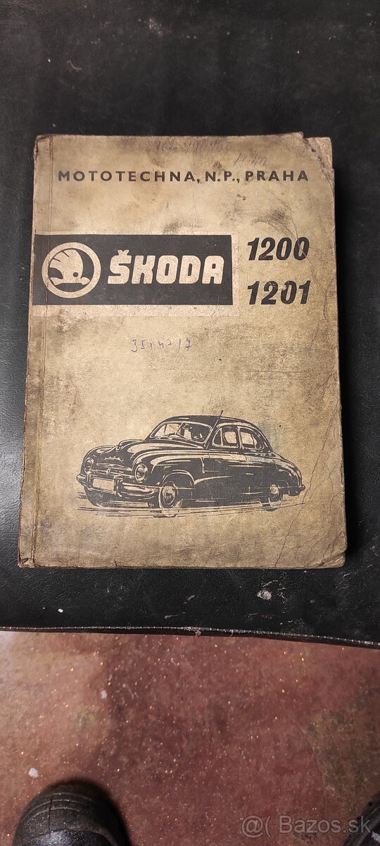 Kniha Mototechna škoda 1200,1201