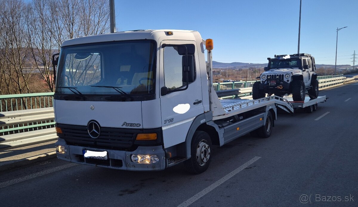 Mercedes Atego odťahovka + autoprepravník