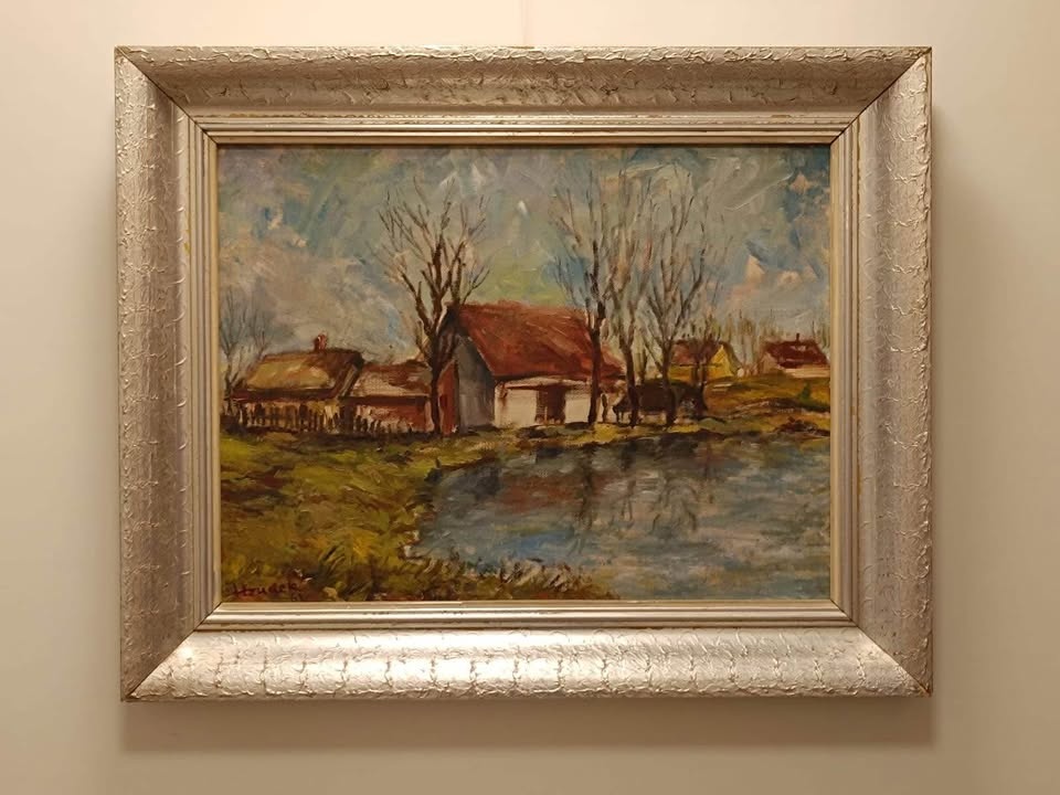 Obraz - Josef Houdek 1961, olej na desce , 90x70cm